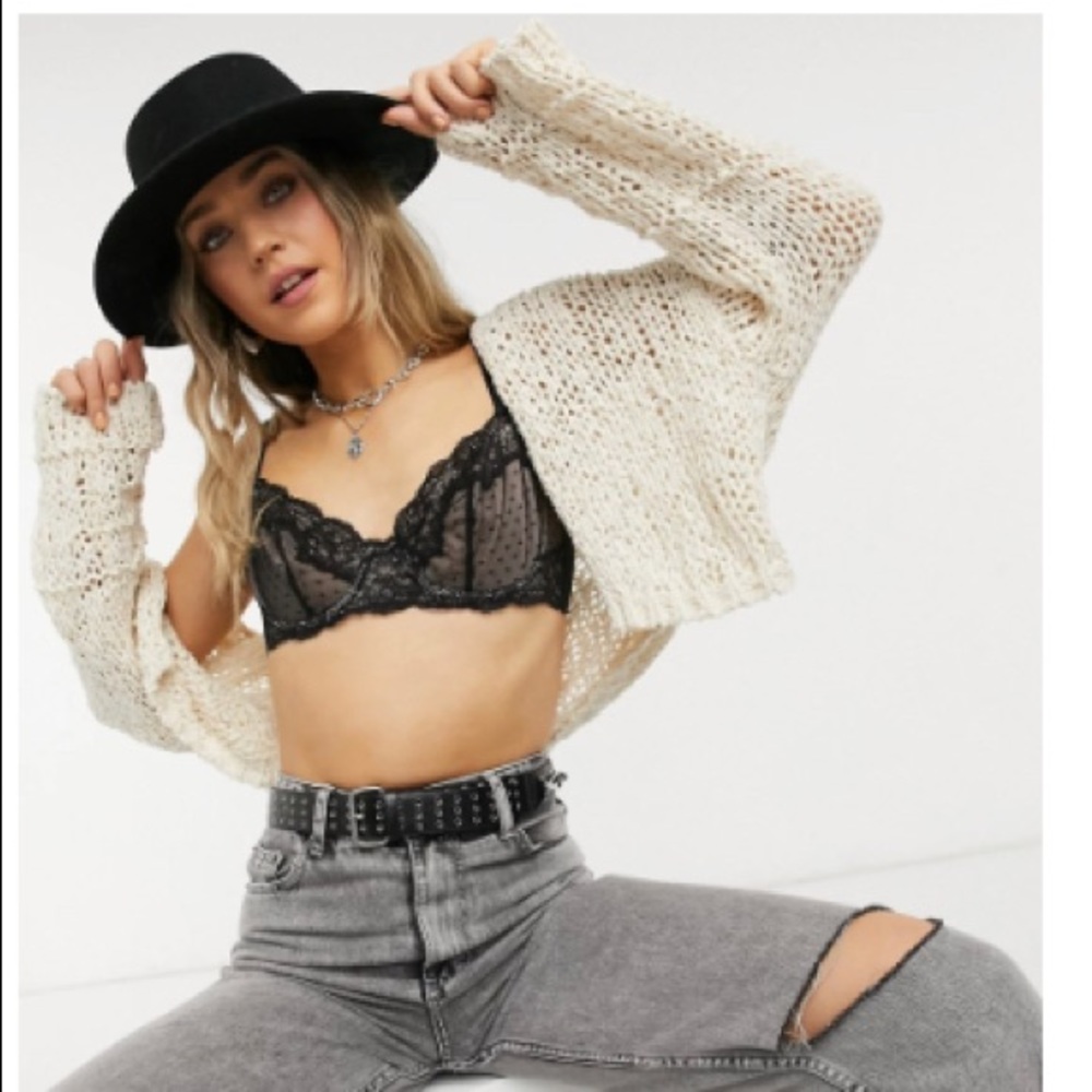 Free People Daiquiri loose knit cardigan in ivory